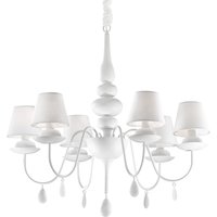 Blanche 6 Light Multi Arm Chandelier - White