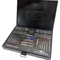 Autojack Metric Tap and Die Set 40 Piece Split Dies Wrench Kit - Black