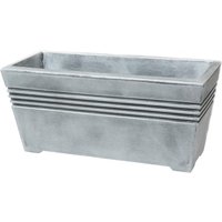 1 x Venice Grey Lightweight Trough Multipurpose Plant Pot For Flowers - Grey