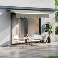 Outdoor Retractable Awning for Window and Door - Grey / 250cm