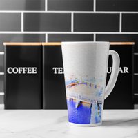 London Eye Veiw Blue Latte Mug - Blue