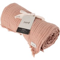 Lark Muslin Cotton Throw - Pink Clay / 180cm