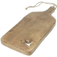 Cut Out Star Wooden Chopping Serving Board - Natural wood