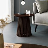 Ollie Round Lamp Table - Dark Oak / 45cm