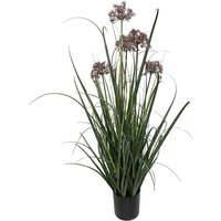 Leaf Design UK Realistic Artificial Grass Plant with Pot - 95cm Flowering Grass / 95cm