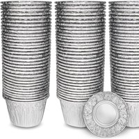 Reusable Aluminium Foil Cupcake Cases - Silver / 50