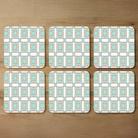 Colorful Textile Design Coaster - Green