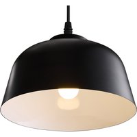Metal Lampshade Ceiling Pendant Light - Black