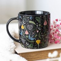 Ceramic Midnight Bloom Print Mug - 350ml
