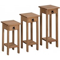 Corona Set of 3 Plant Stands - Antique Wax