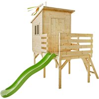 Portland Playhouse with Slide - Natural