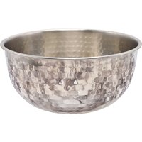 Buckingham Salad Mixing Bowl with Hammered Effect 24 cm, 4 Litre - Silver