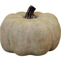 Four Candle Dusty Green Medium Ceramic Pumpkin Ornament