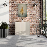 Alice Springs Shoe Cabinet with 3 Doors Push-Open in Sand - Sand