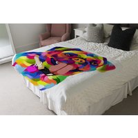 Amazing Illustration Pop Art Dog Blanket - Red