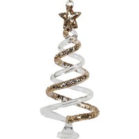 Once Upon a Christmas, Gold Glitter Swirl Glass Tree - Gold Once Upon a Christmas, Gold Glitter Swirl Glass Tree - Gold