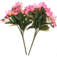 Pack of 2 Artificial Faux Freesia Plant Sprays - Pink