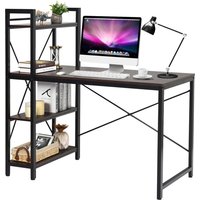 COSTWAY, Costway Computer Desk Study Writing Table-Dark Brown - Dark Brown COSTWAY, Costway Computer Desk Study Writing Table-Dark Brown - Dark Brown