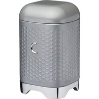 Lovello Coffee Canister with Textured Pattern and Secure Lid in Grey Vintage - Grey