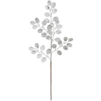 Glitter Eucalyptus Artificial Stem - Silver