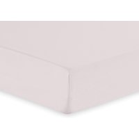 180Tc Cotton Fitted Sheet - Blush / Single