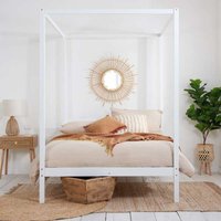 Mercia Four Poster Double Bed - White