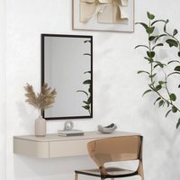 Wall Mounted Bathroom Mirror - Black / 50cm