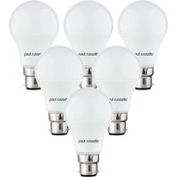 60w LED GLS Non-Dimmable B22 Warm White 2700K Bulb - White / 6