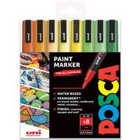 Wallet of 8 POSCA PC-3M Paint Marker Art Pen Bullet Nib - Citrus / Citrus
