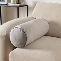 Matte Velvet Bolster Cushion - Grey