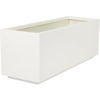 Gloss Fibreglass Outdoor Trough Planter - White / 206l