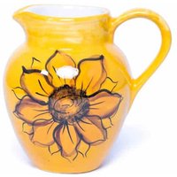 Sunflower Hand Painted Ceramic Jug - Yellow / 2.3l