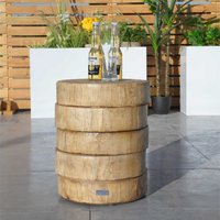 Abrihome Outdoor Indoor Concrete Furniture Side Table - Brown