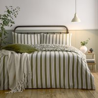 Skandi Woodland Brushed Cotton Duvet Cover Set - Thyme Green / Double