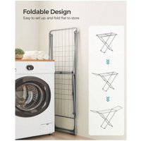 SONGMICS Foldable Clothes Drying Rack - Grey
