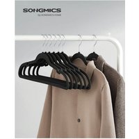 SONGMICS Non-Slip Velvet Coat Hangers - Black / 2.2kg