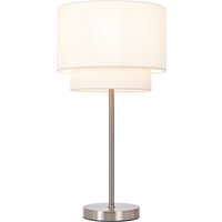 Jayne 1 Light Light Table Lamp with White Shade - Chrome