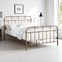 Camden Antique Brass Effect Metal Bed Frame - Antique Brass / Small Double