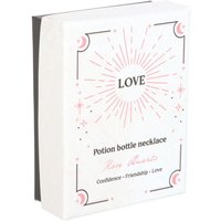 Love Potion Rose Quartz Crystal Chip Necklace - Silver