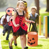 Pumpkin-Themed Halloween Bag for Sweets and Treats - Orange