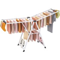Foldable Metal Laundry Drying Rack - White