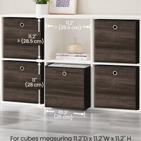 SONGMICS Set of 6 Storage Bins with Handles - Bronze