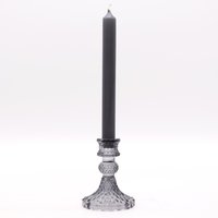Vintage Midnight Candle Holder Elegant Dinner Decor Long Lasting Charm - Grey