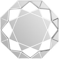 Glitzy Large Square Wall Mirror - Silver
