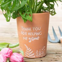 Terracotta Pot Thank You For Helping Me Grow - Terracotta