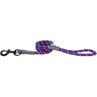 HugglePets Reflective Rope Dog Lead - Orange, 107 x 1.0cm - Purple