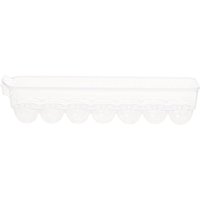 Romm Clear Plastic 14 Egg Storage Tray With Lid - White, Clear