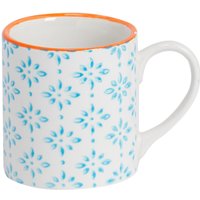 Hand-Printed Espresso Cup & Saucer Set - 65ml - Blue - Blue