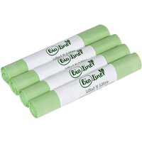 BioLiner 3 Litre Mini Compostable Food Waste Bin Bags - Green / 4