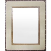 Linella Natural Linen and Cotton Mix Mirror - Natural